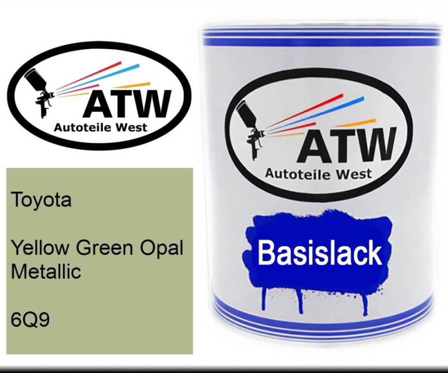 Toyota, Yellow Green Opal Metallic, 6Q9: 1L Lackdose, von ATW Autoteile West.